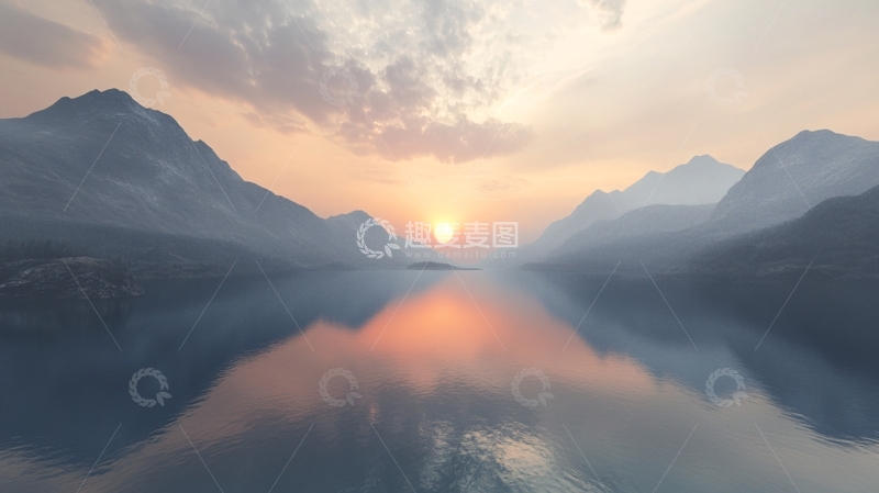 高清大图下载【趣麦麦图】高清山水日出3