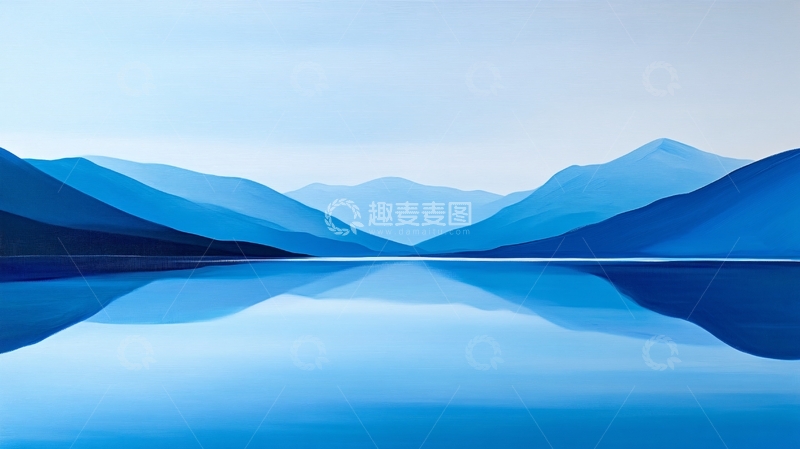 高清大图下载【趣麦麦图】蓝调山水风景13