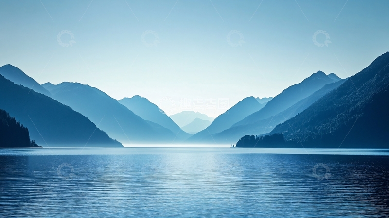 高清大图下载【趣麦麦图】蓝调山水风景12