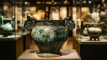 文物青铜云雷纹觚