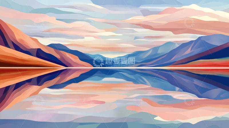 高清大图下载【趣麦麦图】色彩线条色彩山水风景4