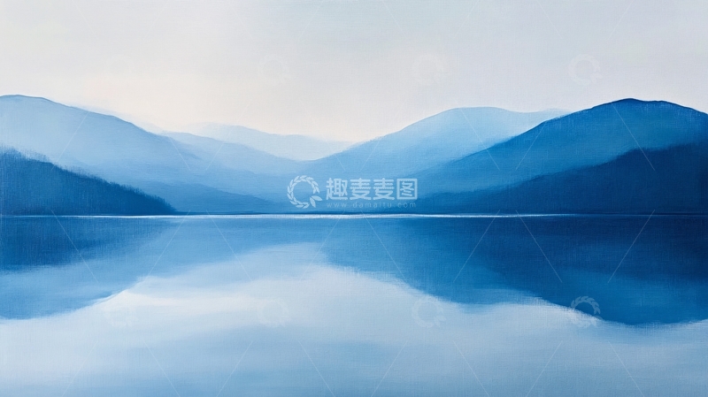 高清大图下载【趣麦麦图】蓝调山水风景15