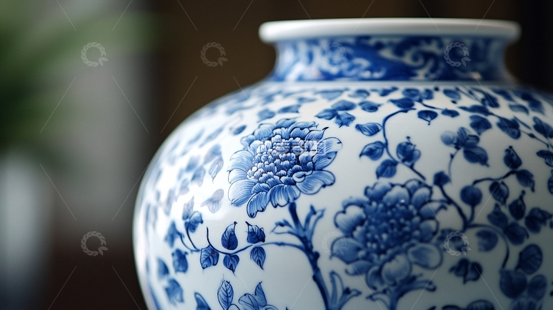 高清大图下载【趣麦麦图】青花瓷器特写1