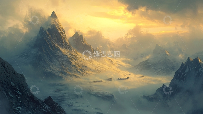 高清大图下载【趣麦麦图】山间晨雾