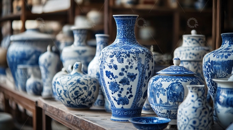 高清大图下载【趣麦麦图】青花瓷店1