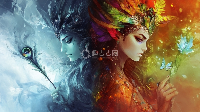 高清大图下载【趣麦麦图】原创传说插画