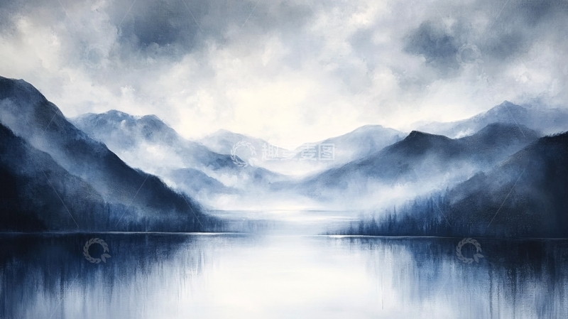 高清大图下载【趣麦麦图】蓝色梦幻山水风情32