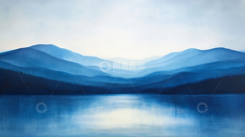 高清大图下载【趣麦麦图】蓝调山水风景14