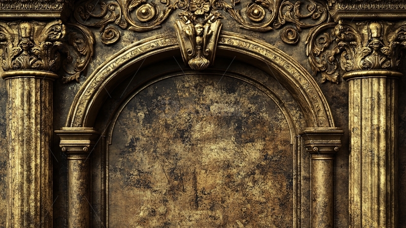 高清大图下载【趣麦麦图】欧式罗马拱门背景