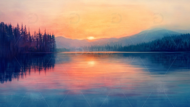 高清大图下载【趣麦麦图】杜鹃湖日出2