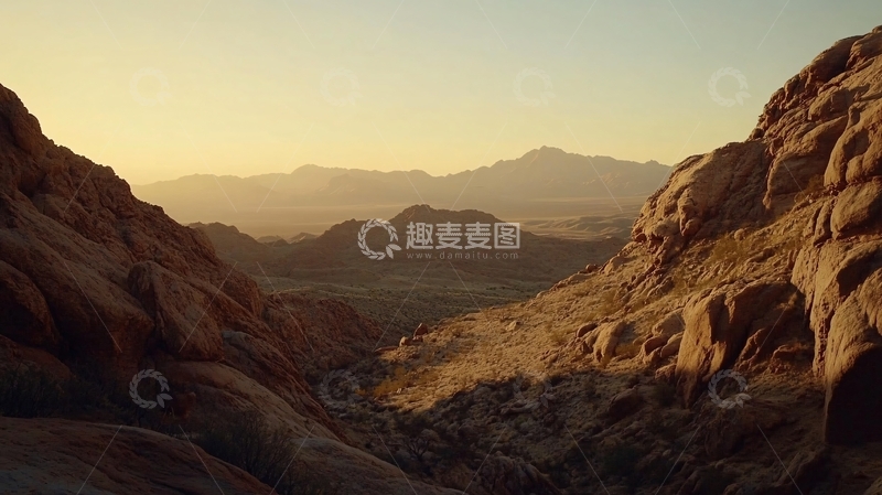 高清大图下载【趣麦麦图】山脚戈壁山地荒漠