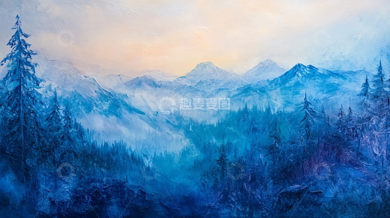 高清大图下载【趣麦麦图】现实山景画4