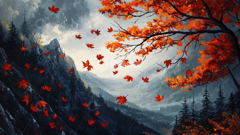 高清大图下载【趣麦麦图】秋天森林画秋天壁纸52