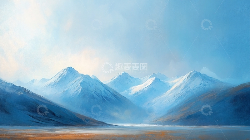 高清大图下载【趣麦麦图】高原插画