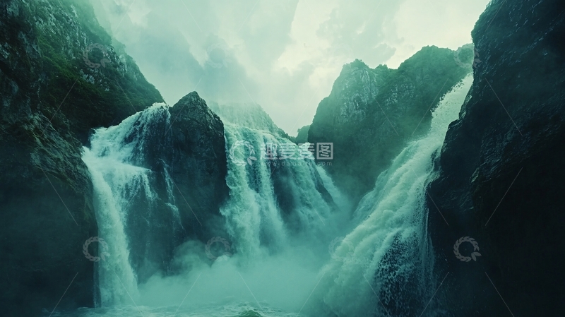 高清大图下载【趣麦麦图】唯美瀑布风光3