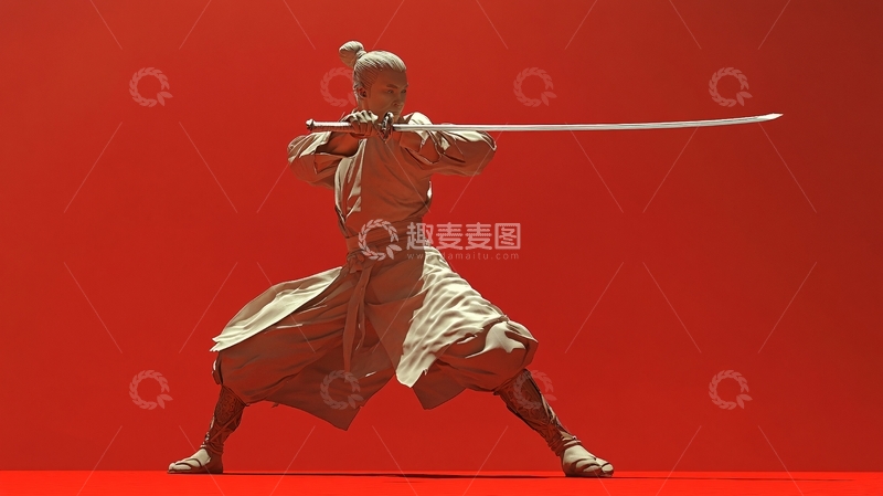 高清大图下载【趣麦麦图】武道动作
