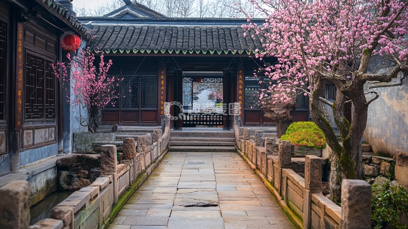 高清大图下载【趣麦麦图】古院梅花