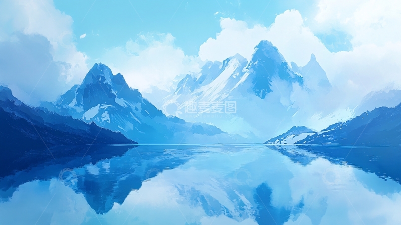 高清大图下载【趣麦麦图】雪山原画36