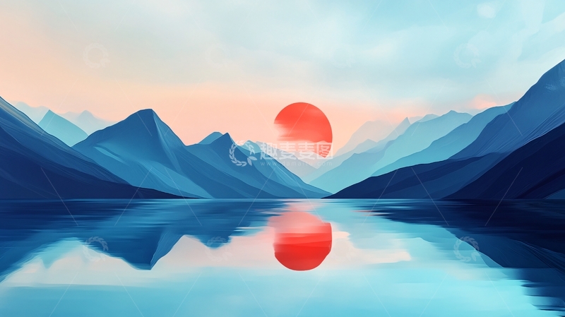 高清大图下载【趣麦麦图】巨幅山水日出12