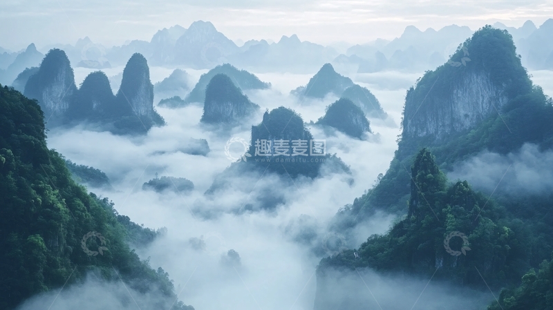 高清大图下载【趣麦麦图】九嶷山云雾