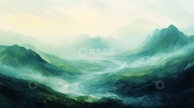 高清大图下载【趣麦麦图】现实山景画5