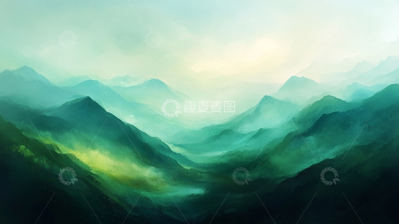 高清大图下载【趣麦麦图】意境长幅山景12