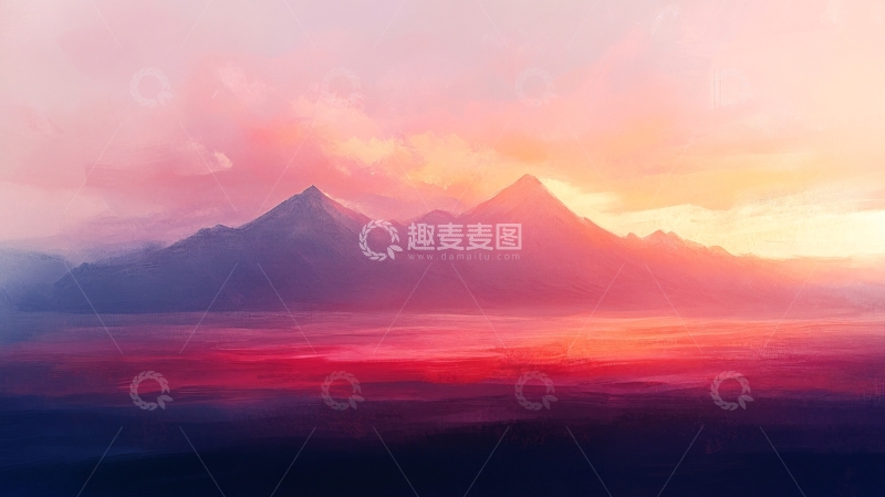 高清大图下载【趣麦麦图】意境长幅山景13