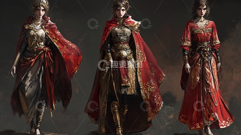 高清大图下载【趣麦麦图】战袍古风