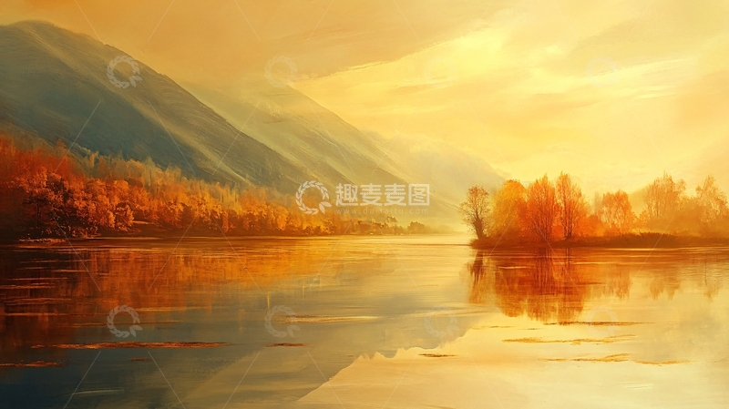 高清大图下载【趣麦麦图】暖调风景画