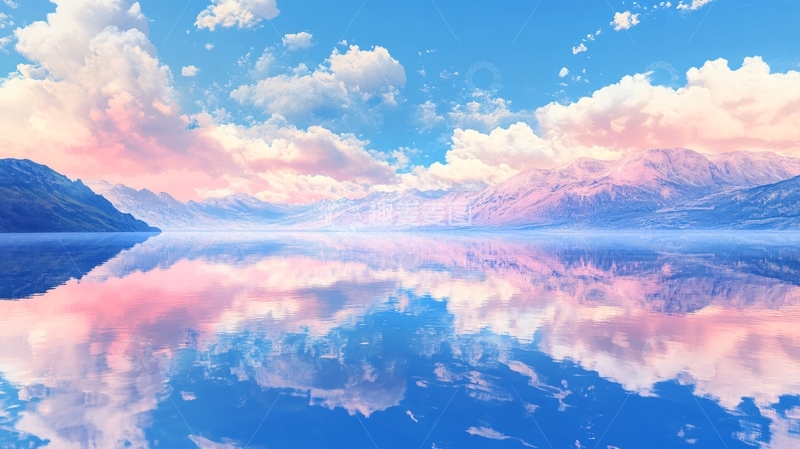 高清大图下载【趣麦麦图】蓝色梦幻山水风情33