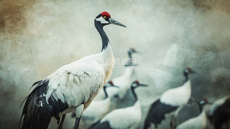 高清大图下载【趣麦麦图】丹顶鹤动物园