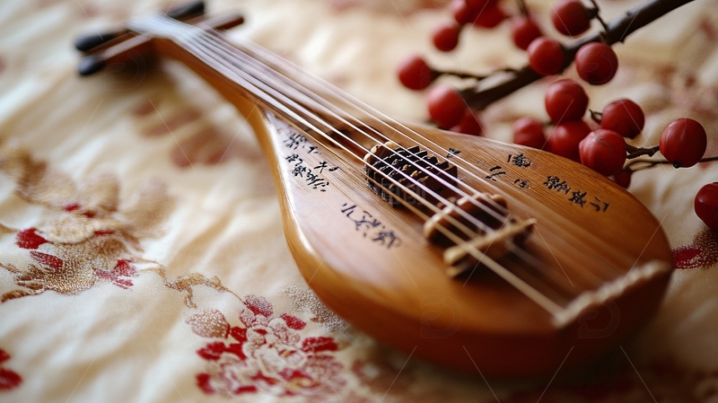 高清大图下载【趣麦麦图】乐器意境图