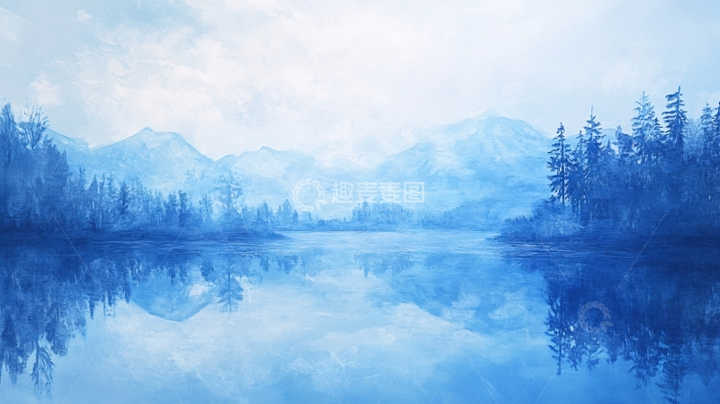 高清大图下载【趣麦麦图】蓝调山水风景20