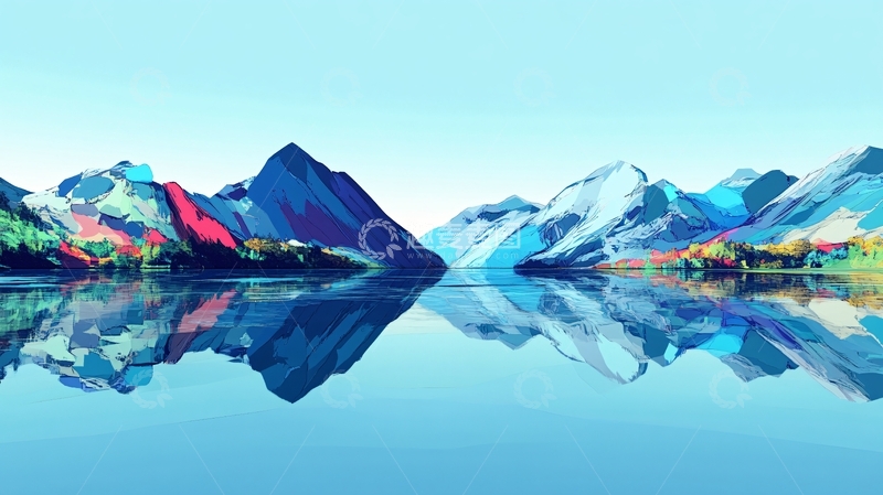 高清大图下载【趣麦麦图】色彩线条色彩山水风景8