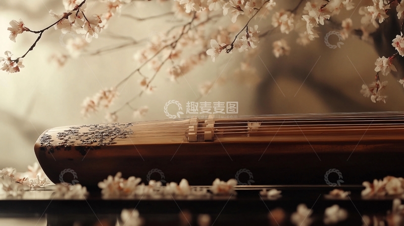 高清大图下载【趣麦麦图】乐器意境图1