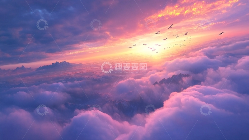 高清大图下载【趣麦麦图】云海云海山脉6