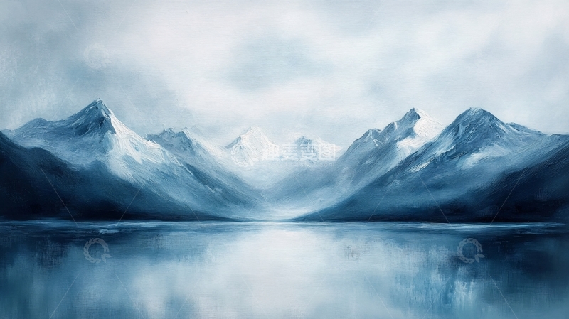 高清大图下载【趣麦麦图】蓝色梦幻山水风情36