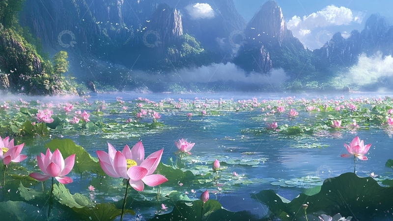 高清大图下载【趣麦麦图】荷花大场景2