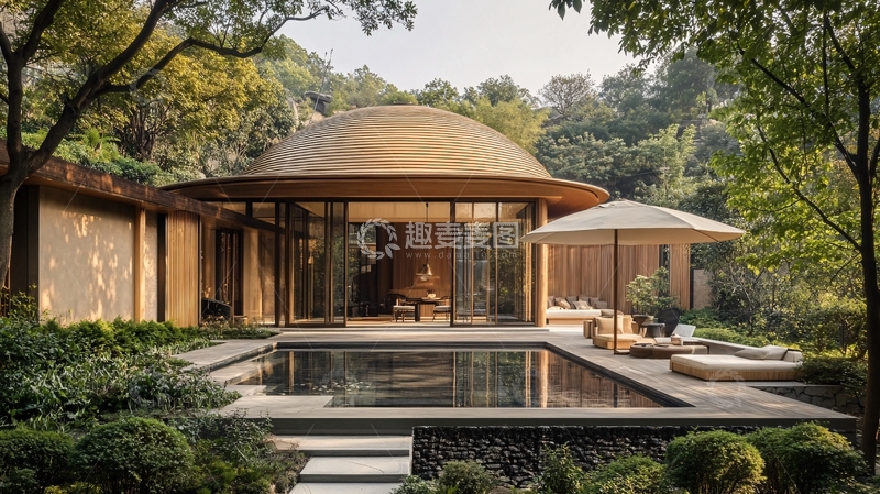 高清大图下载【趣麦麦图】禅意山景别墅4