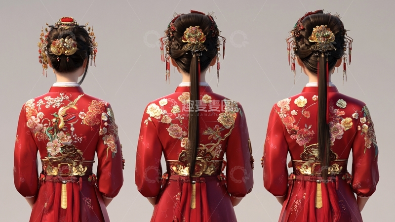 高清大图下载【趣麦麦图】仕女头饰