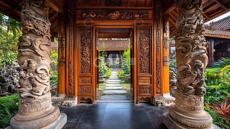 高清大图下载【趣麦麦图】佛堂门庭