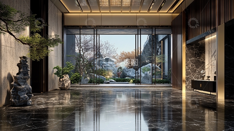 高清大图下载【趣麦麦图】新中式厅外