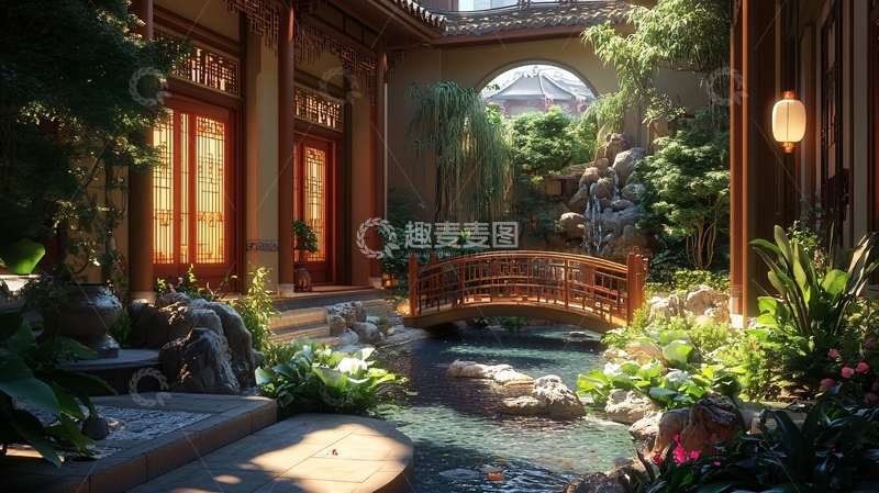 高清大图下载【趣麦麦图】东南亚风格庭院1