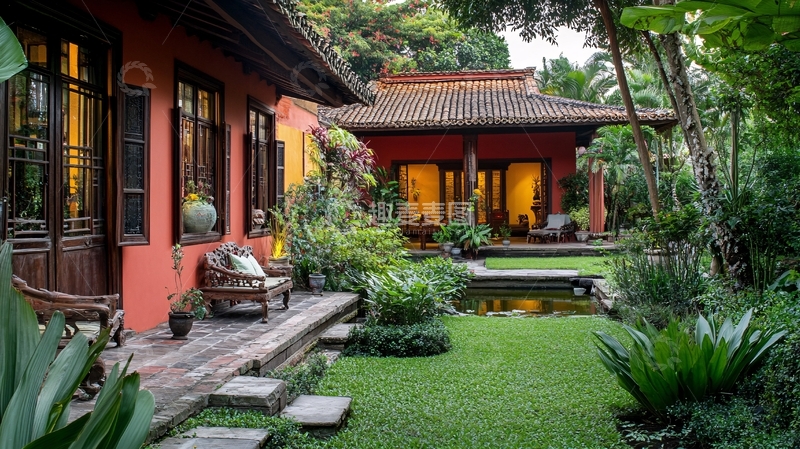 高清大图下载【趣麦麦图】-东南亚风格庭院2
