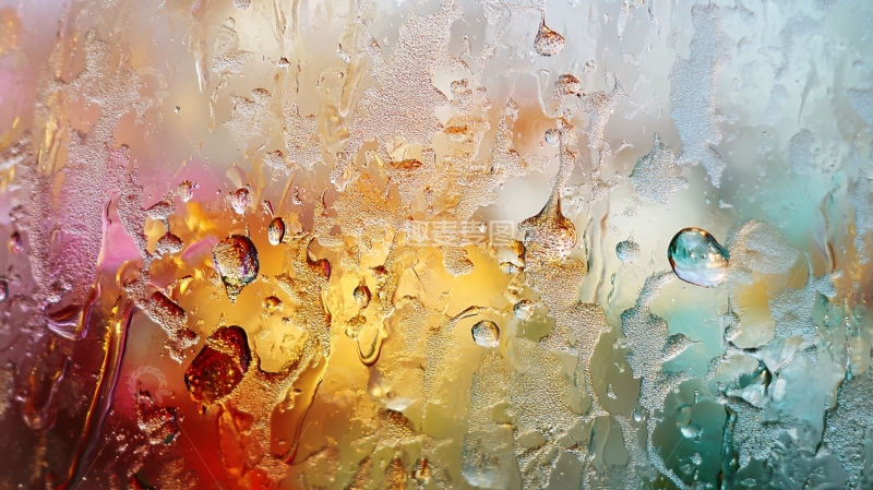 高清大图下载【趣麦麦图】玻璃水珠设计壁纸4