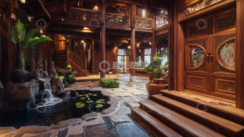 高清大图下载【趣麦麦图】整木别墅