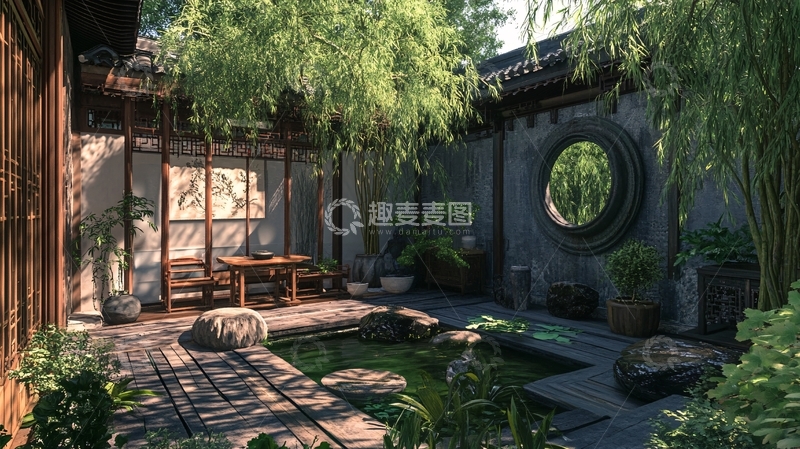 高清大图下载【趣麦麦图】小院设计1