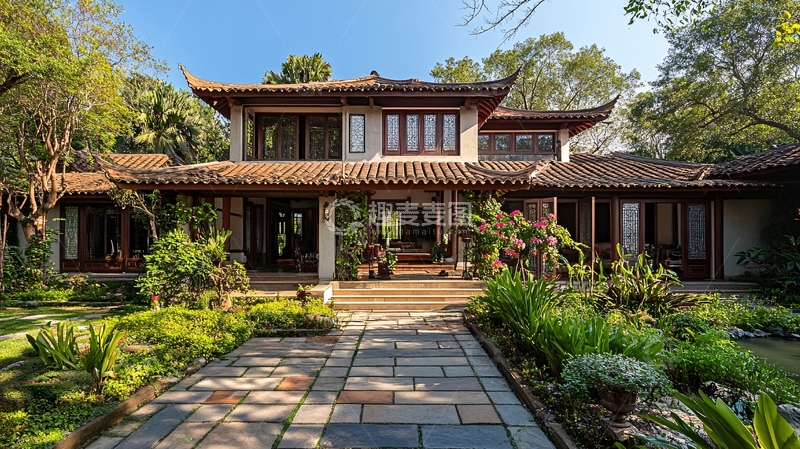 高清大图下载【趣麦麦图】传统园林别墅