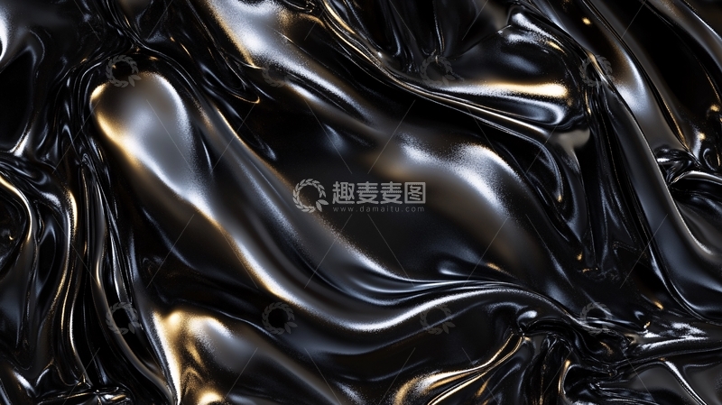 高清大图下载【趣麦麦图】金色抽象流体纹理背景30