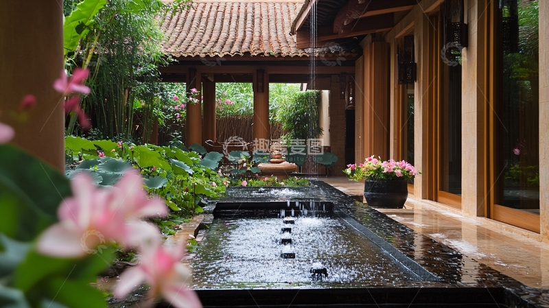 高清大图下载【趣麦麦图】高端中式庭院2